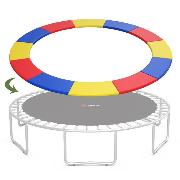 12 Feet Waterproof and Tear-Resistant Universal Trampoline Safety Pad Spring Cover Multicolor |   Outdoor Play