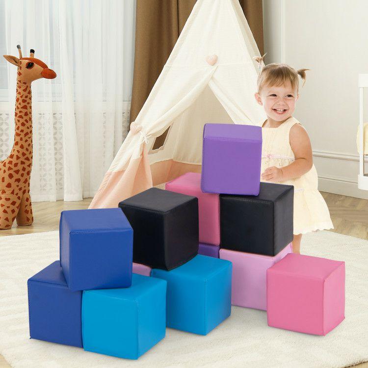 12 Pieces Soft Foam Building Blocks Climbing Foam Cubes Set for Kids  |   Outdoor Play