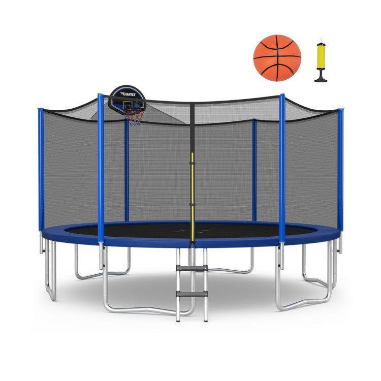 12/14/15/16 Feet Outdoor Recreational Trampoline with Enclosure Net  |   Outdoor Play