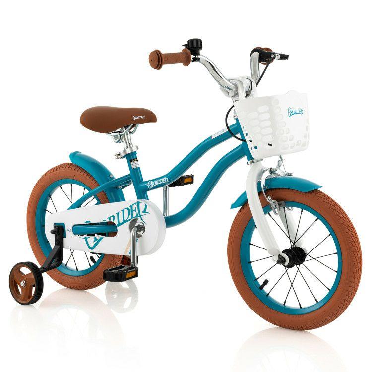 12/14/16/18 Inch Kids Bike Adjustable with Removable Basket Ages 3-8  |   Kids Bike