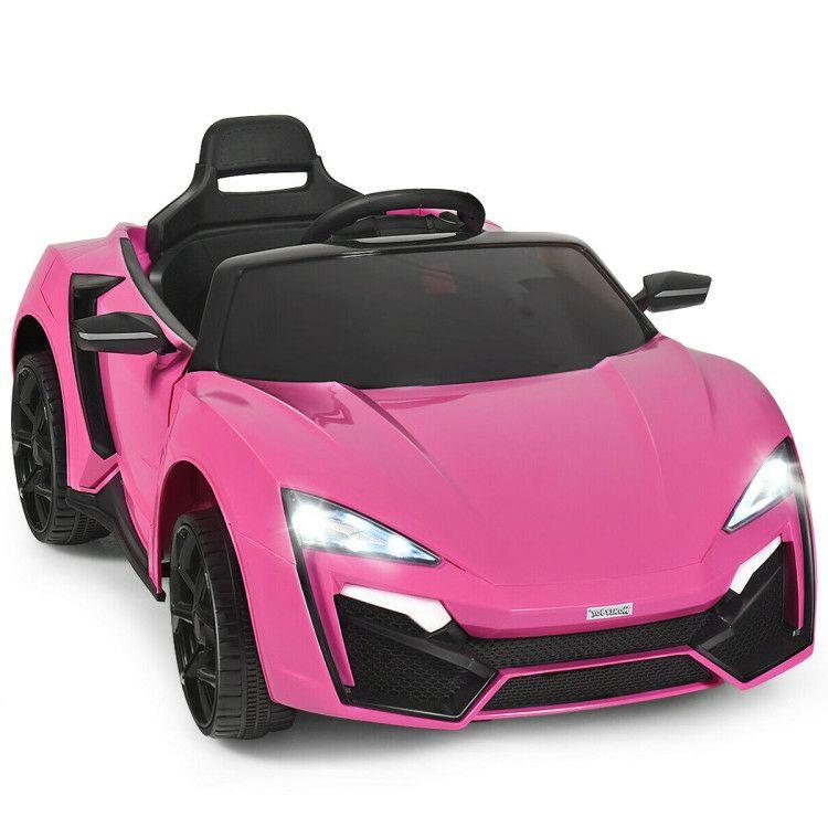 12V 2.4G RC Electric Vehicle with Lights Pink |   Powered Ride On Toys