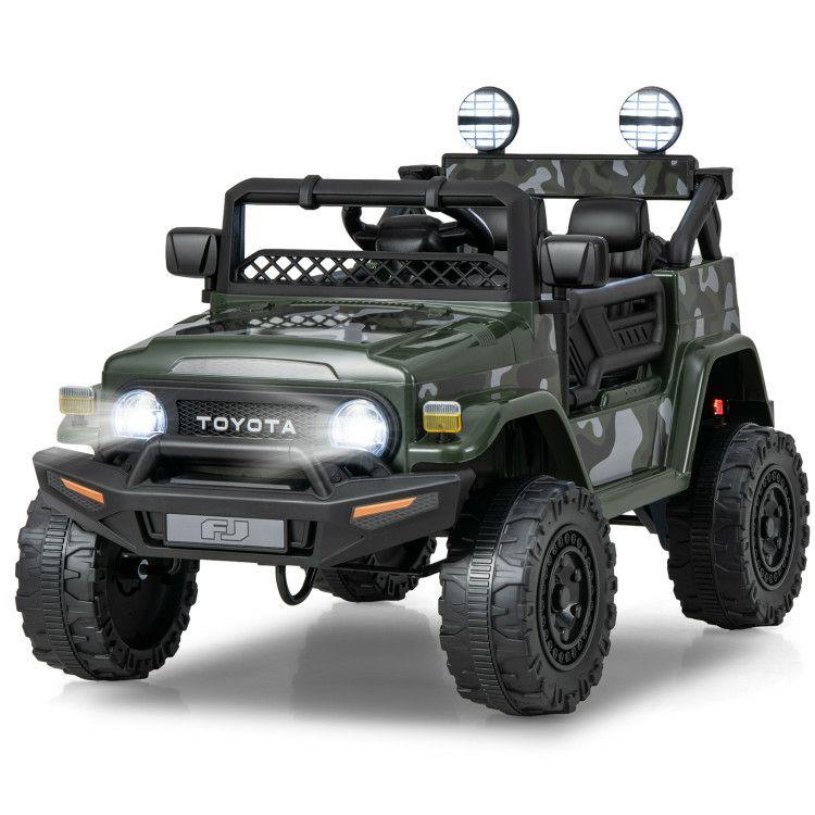 12V 7Ah Licensed Toyota FJ Cruiser Electric Car with Remote Control Camouflage |   Powered Ride On Toys