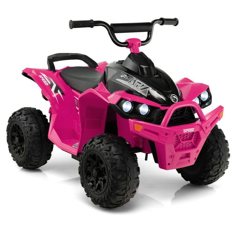 12V Kids Ride On ATV with High/Low Speed and Comfortable Seat Pink |   Powered Ride On Toys