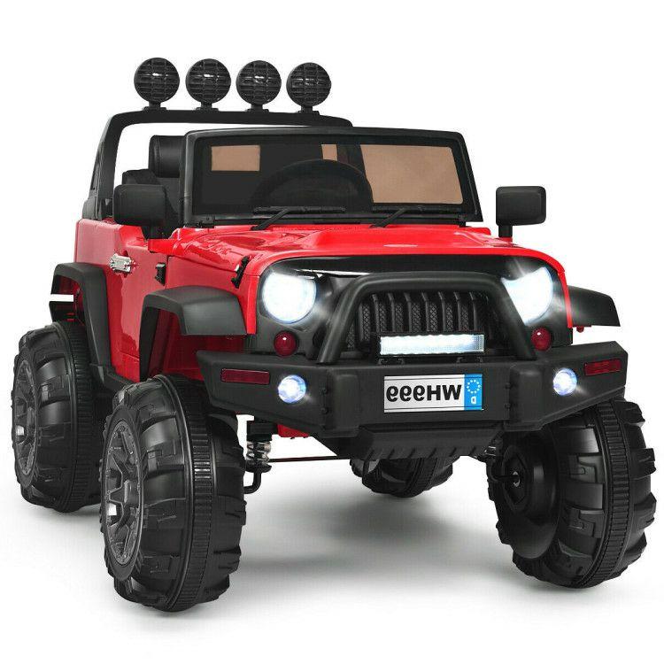 12V Kids Ride On Car with Remote Control and Double Magnetic Door Red |   Powered Ride On Toys