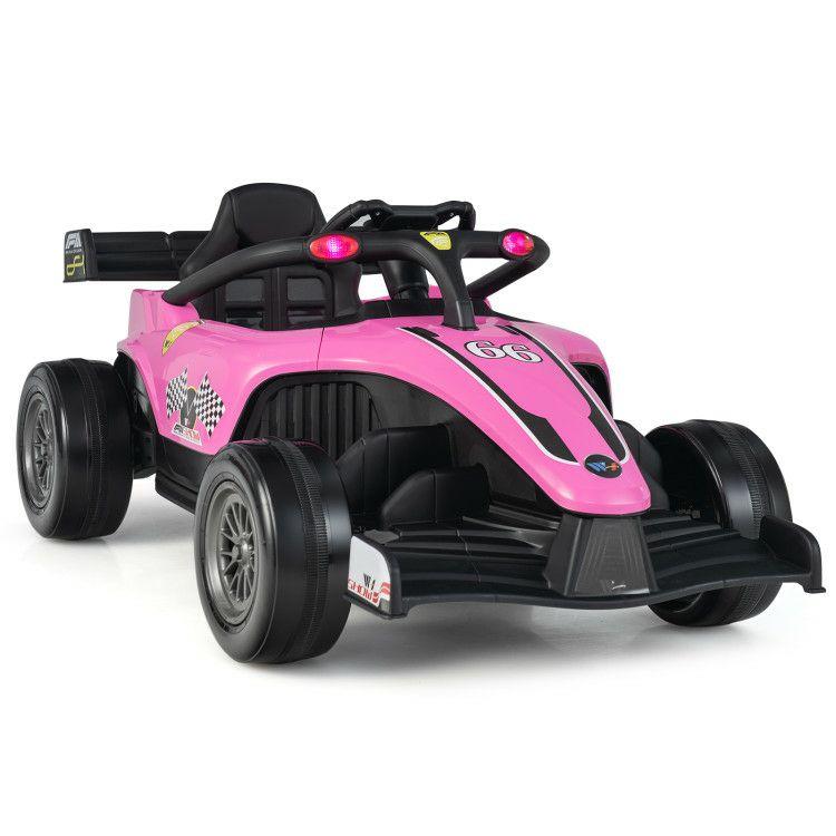 12V Kids Ride on Electric Formula Racing Car with Remote Control Pink |   Powered Ride On Toys