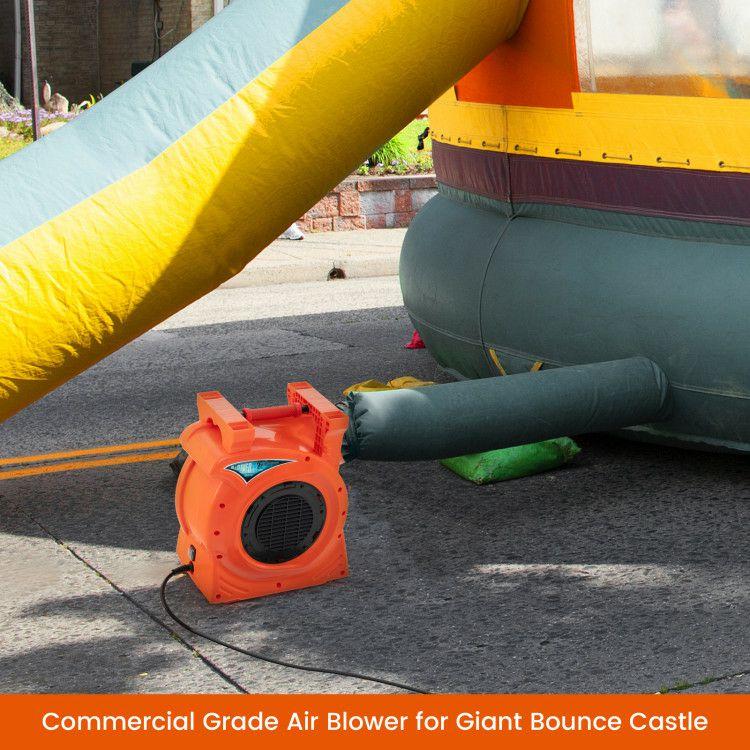 1500W 2 HP Commercial Air Blower for Giant Outdoor Inflatable Bounce House Orange |   Air Blowers