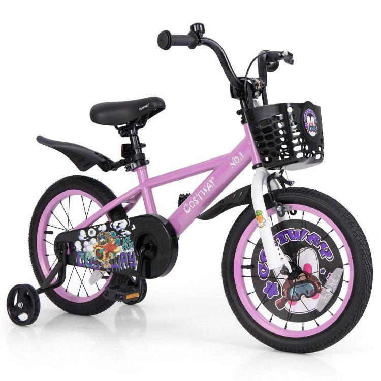 16/18 Inch Kids Bike for 4-8 Years Old Sport Bicycle with Adjustable Handlebar and Saddle  |   Kids Bike