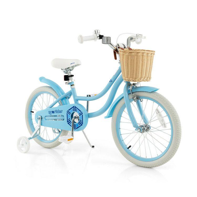 18-Inch Kids Bike with Adjustable Handlebar and Seat for 4-8 Years Old Blue |   Kids Bike