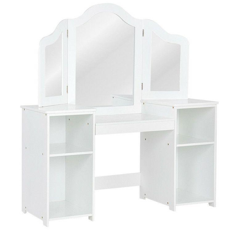 2-in-1 Detachable Design Kids Vanity Dressing Table White |   Kids Vanities