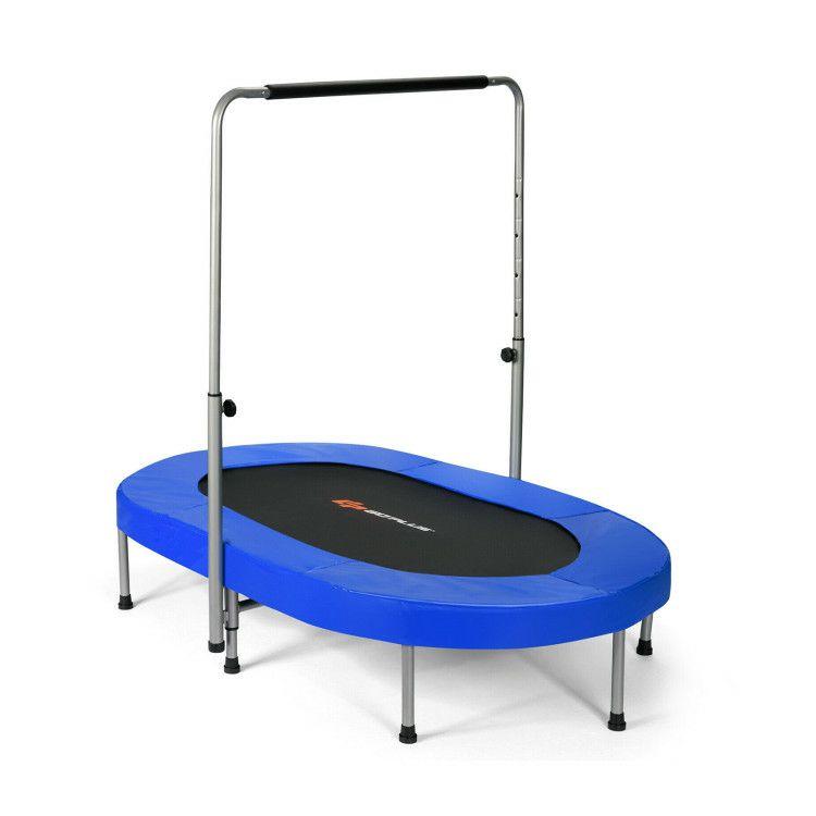 2-Person Foldable Mini Kids Fitness Rebounder Trampoline Blue |   Outdoor Play