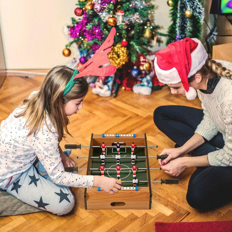 20 Inch Foosball Table Mini Tabletop Soccer Game Wood,Green |   Game Room