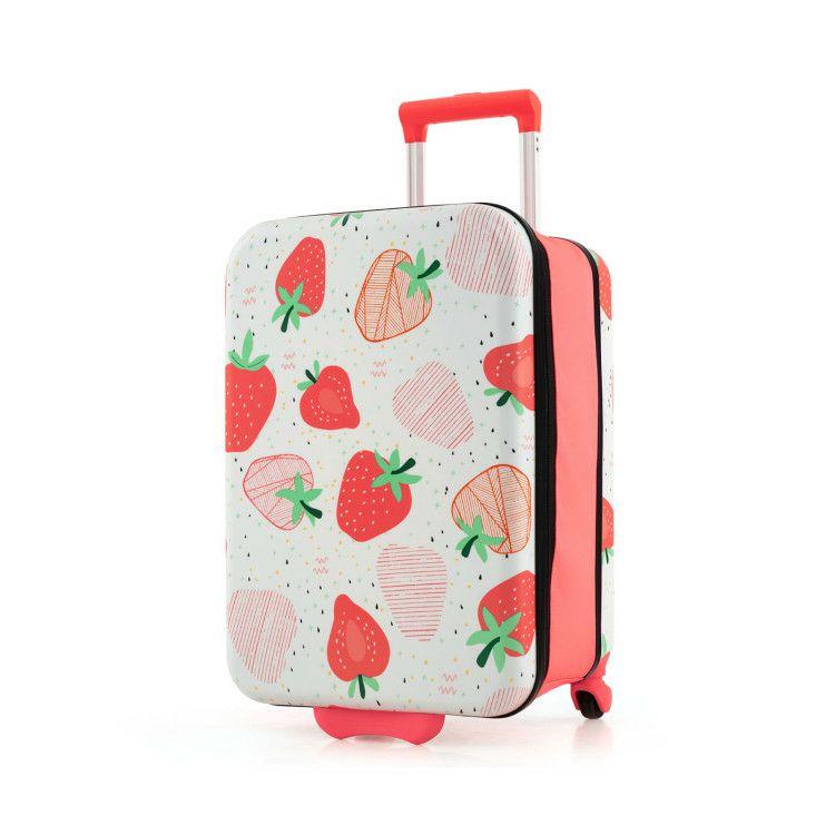 20 Inch Kids Rolling Luggage Foldable Hardshell Carry-on Suitcase on Wheels Pink |   Kids Luggage