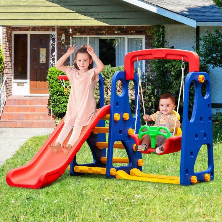 3-in-1 Junior Children Climber Slide Playset  |   Swing & Playsets