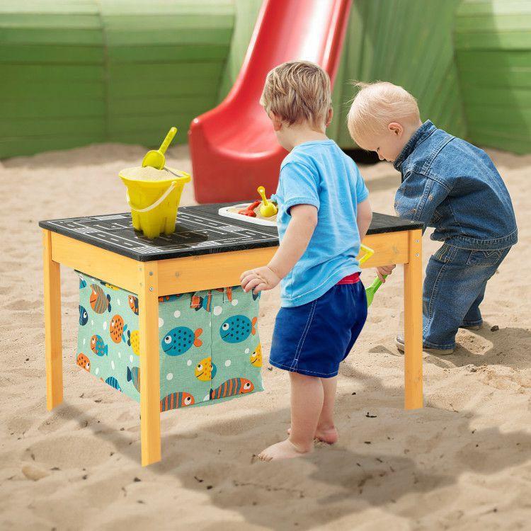 3-in-1 Kids Sand Water Activity Table with Foldable Storage Bin  |   Kids Table & Chair Sets