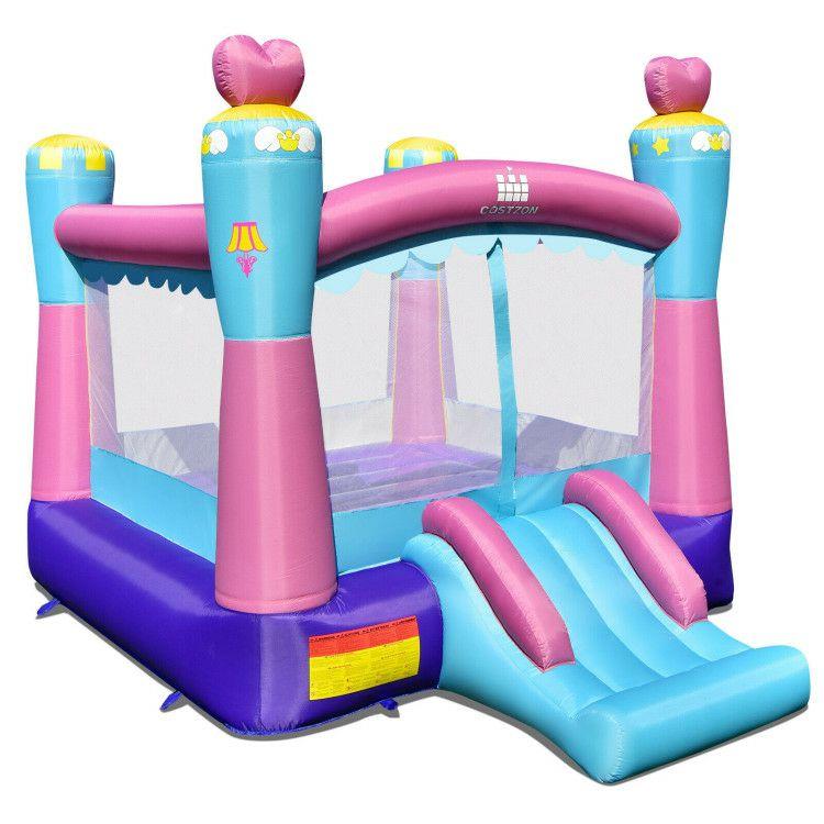 3-in-1 Princess Theme Inflatable Castle without Blower Multicolor |   Bounce House