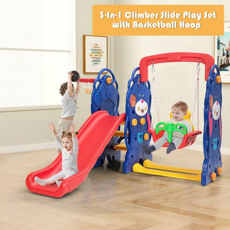 3-in-1 Toddler Climber and Swing Playset  |   Swing & Playsets