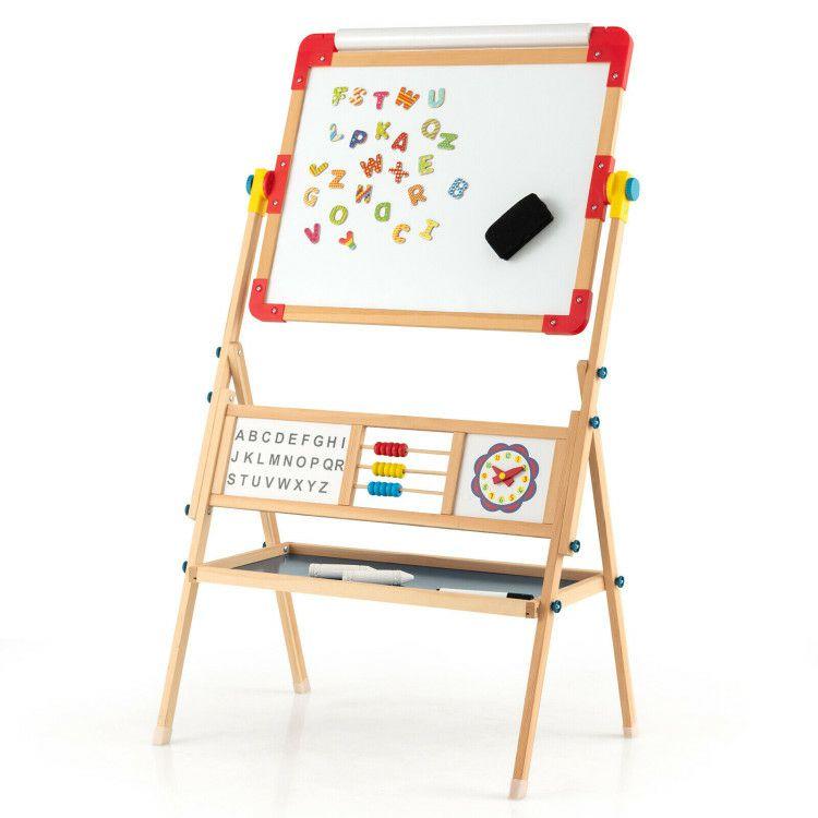 3-in-1 Wooden Art Easel for Kids with Drawing Paper Roll  |   Art Easels