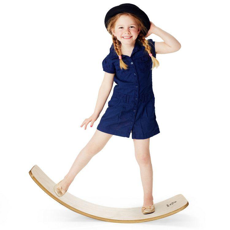 35 Inch Wooden Balance Board for Kids and Adults Support 660 Lbs Natural Wood Color |   Outdoor Play