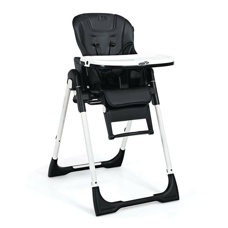 4-in-1 High Chair–Booster Seat with Adjustable Height and Recline Black |   High Chairs