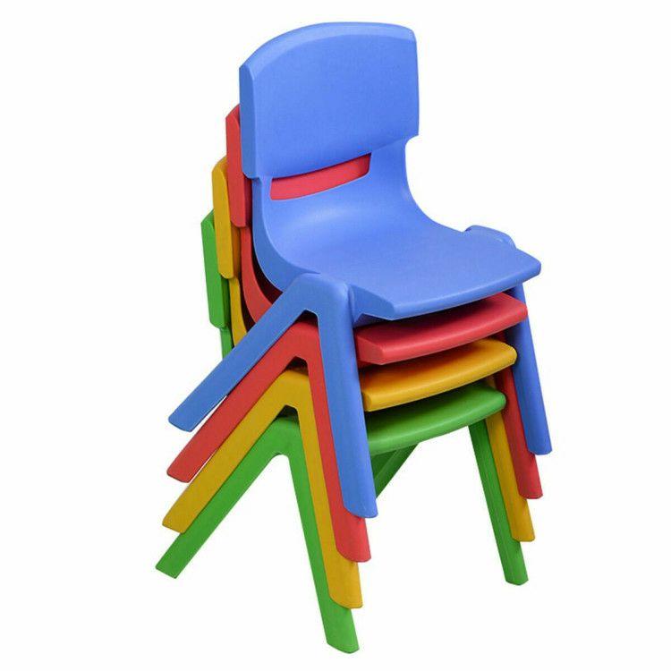 4-pack Colorful Stackable Plastic Children Chairs Red,Blue,Colorful |   Kids Chairs & Seating