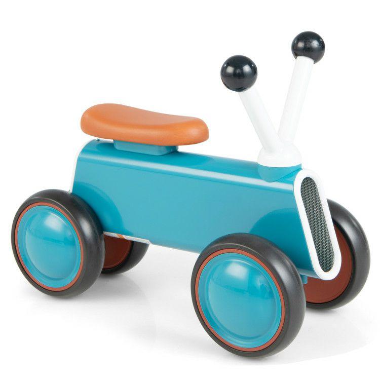 4 Wheels Baby Balance Bike without Pedal Blue |   Push & Pedal Ride On Toys