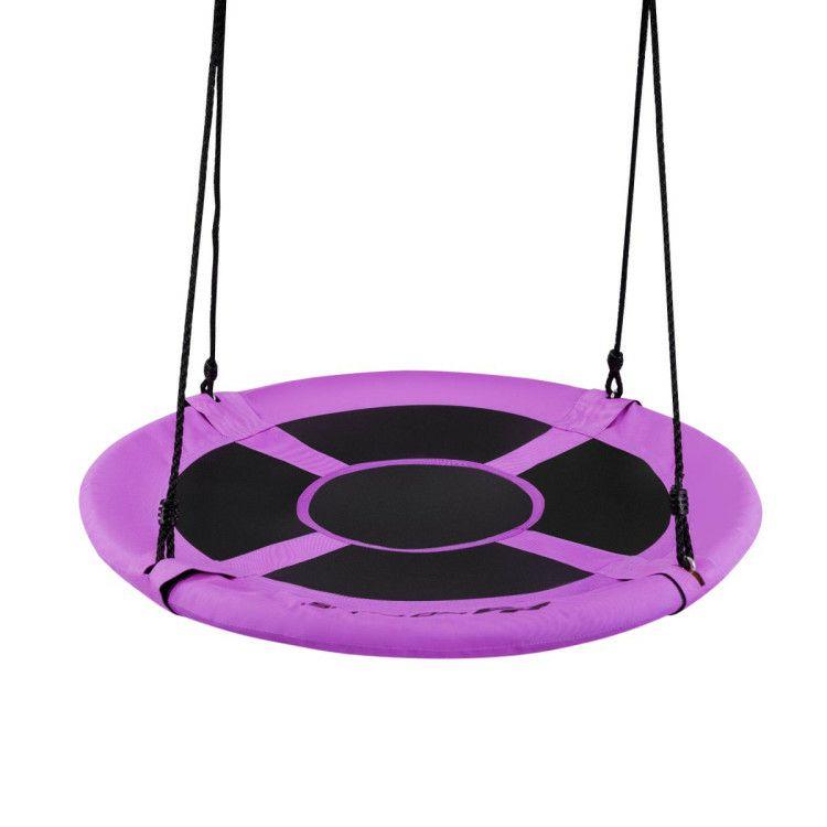 40 Inch Flying Saucer Tree Swing Indoor Outdoor Play Set Purple |   Swing & Playsets