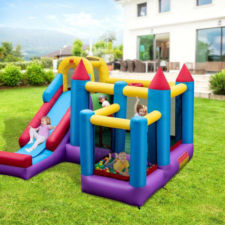 5-in-1 Inflatable Bounce Castle without Blower  |   Bounce House