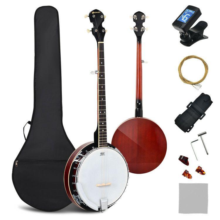 5-String Geared Tunable Banjo with case  |   Guitar & Strings