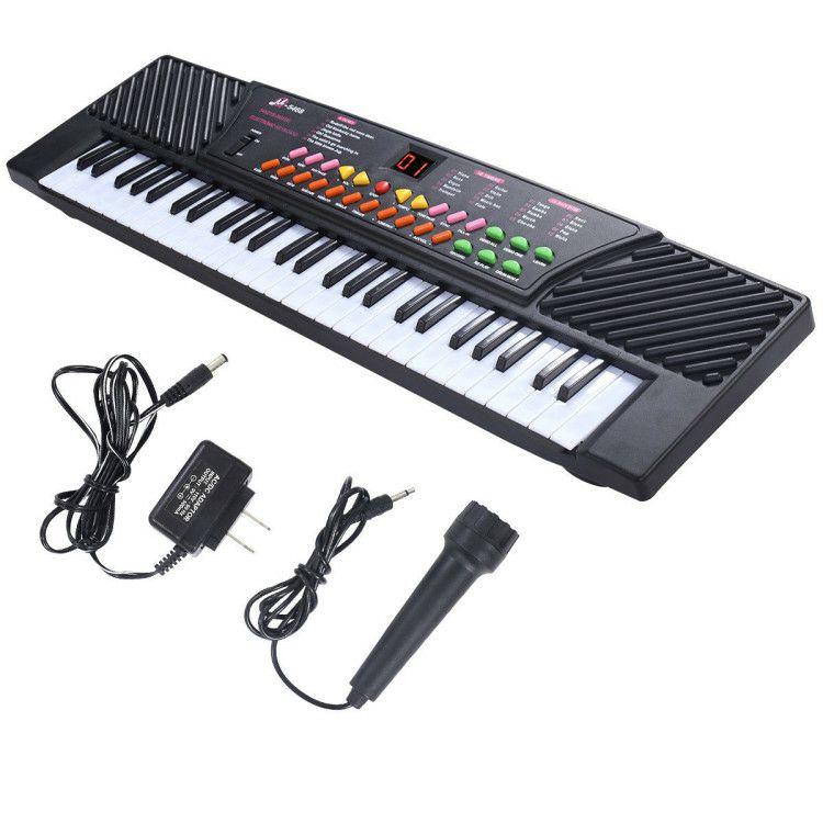 54 Keys Kids Electronic Music Piano Black |   Pianos & Keyboards