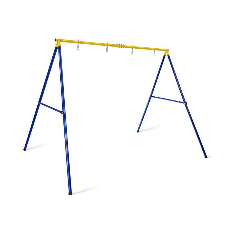 660 LBS Extra-Large A-Shaped Swing Stand with Anti-Slip Footpads (Without Seat) Yellow |   Swing & Playsets