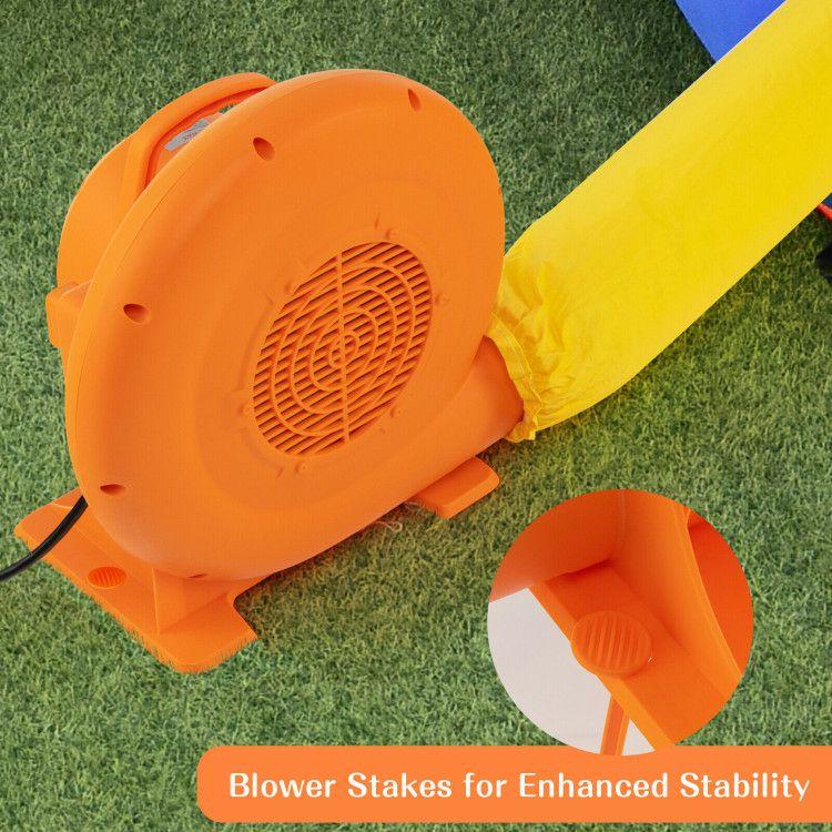 680W Air Blower (1.0HP) for Inflatables with 25 feet Wire and GFCI Plug Orange |   Outdoor Play