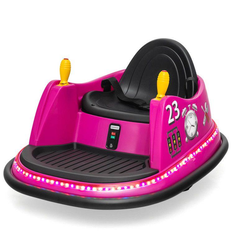 6V Battery Powered Kids Ride On Bumper Car with Remote Control Pink |   Powered Ride On Toys