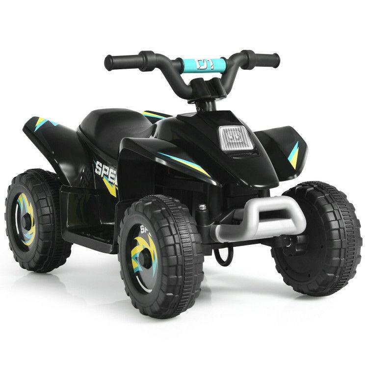 6V Kids Electric ATV 4 Wheels Ride-On Toy Black |   Powered Ride On Toys