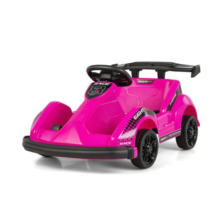 6V Kids Ride On Go Cart with Remote Control and Safety Belt Pink |   Powered Ride On Toys