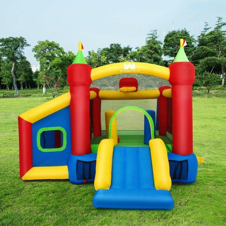 7-in-1 Kids Inflatable Bounce House with Ocean Balls and 480W Blower  |   Bounce House