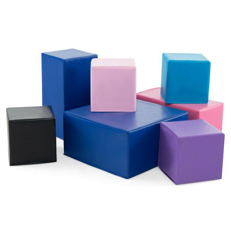 7-Piece Big Foam Building Blocks for Toddlers and Kids-Colorful  |   Climbers & Slides