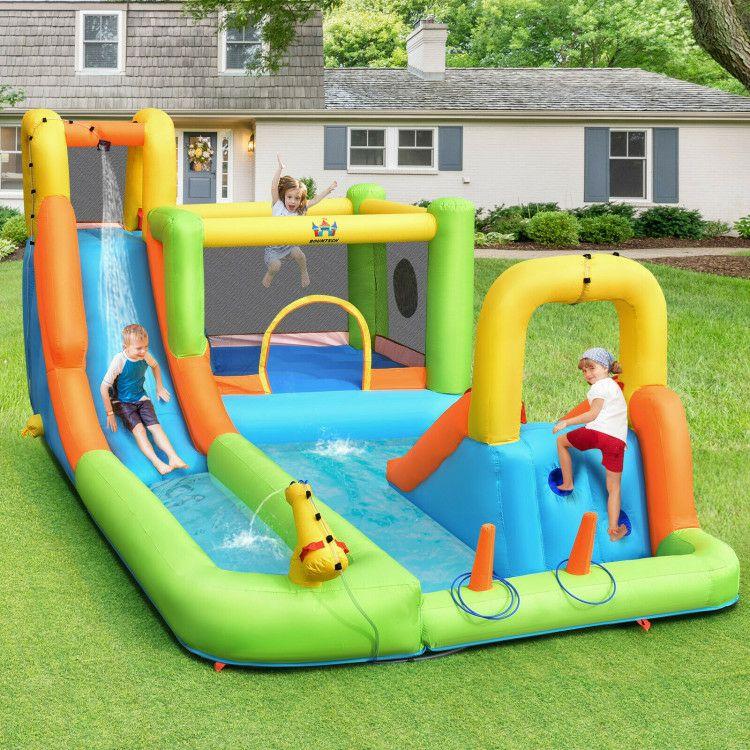 8 in 1 Inflatable Water Slide Park Bounce House Without Blower  |   Bounce House