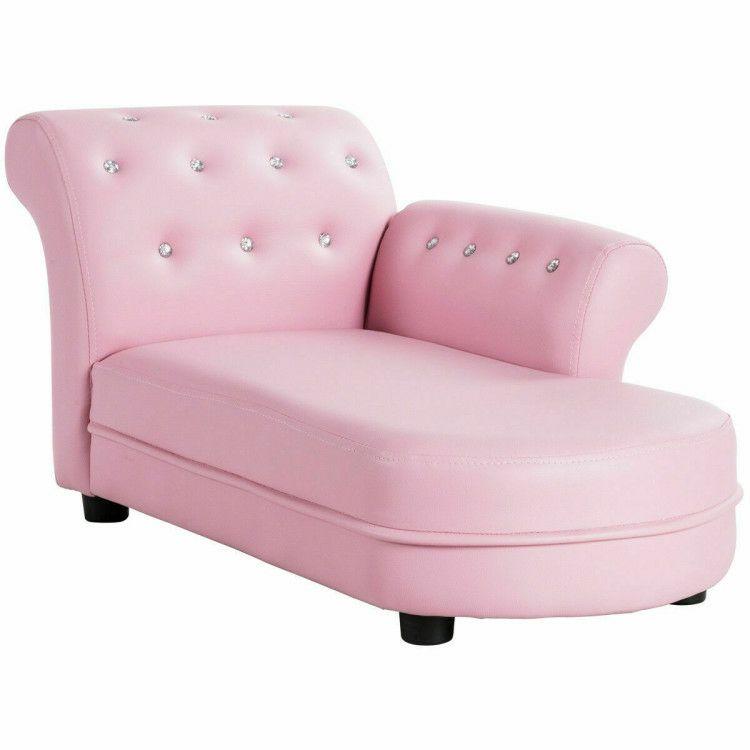 Armrest Relax Chaise Lounge Kids Sofa Pink |   Kids Chairs & Seating