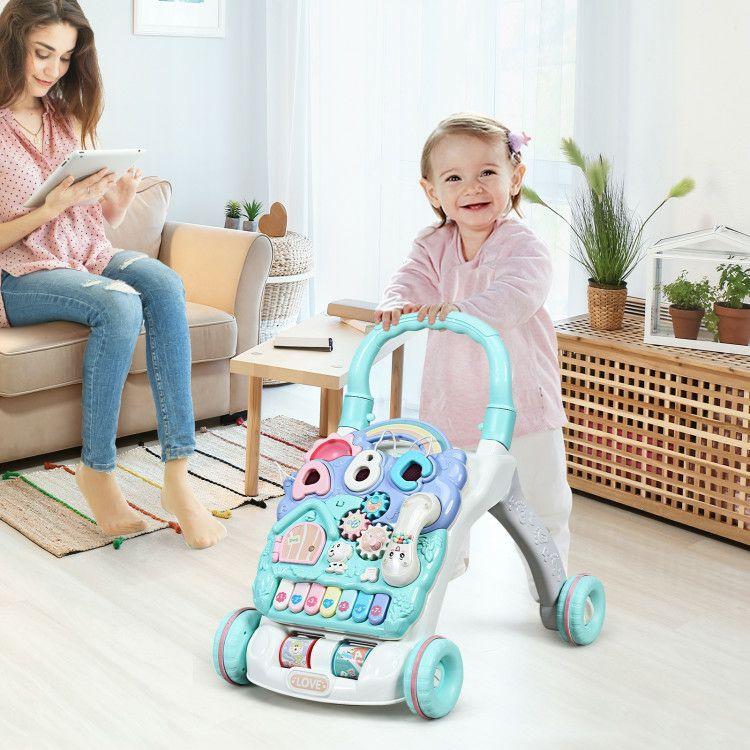 Baby Sit-to-Stand Learning Walker Toddler Musical Toy Multicolor |   Baby Walkers