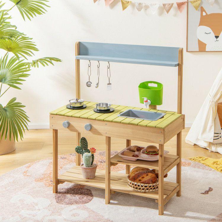 Backyard Pretend Play Toy Kitchen with Stove Top  |   Play Kitchen Sets