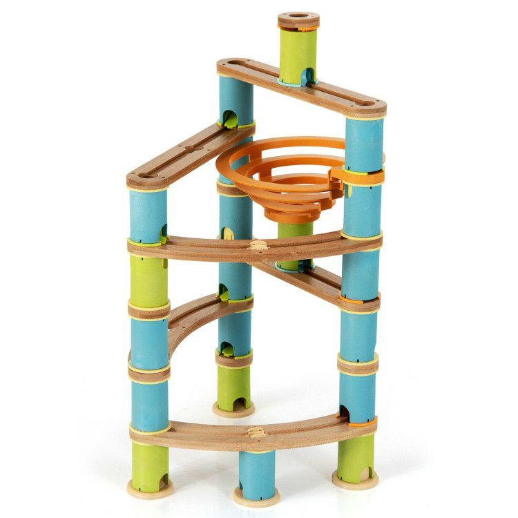 Bamboo Build Run Toy with Marbles for Kids Over 4 Shown On The Pictures |   Learning Toys