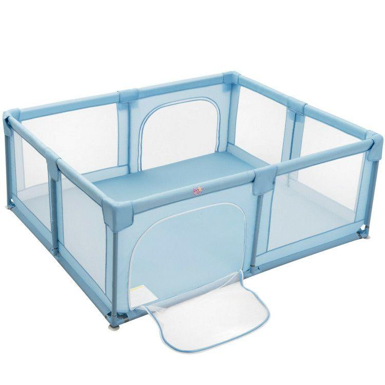 Extra Large Baby Sturdy Kids Activity Center Safety Playpen Blue |   Baby Playpen & Playards