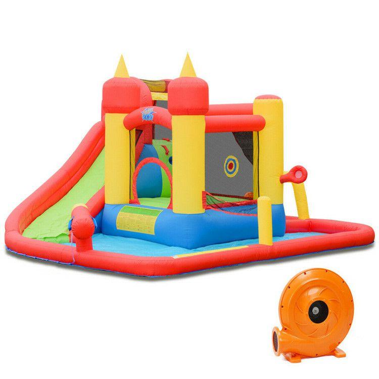 Inflatable Blow Up Water Slide  Bounce House with 740 W Blower  |   Outdoor Play