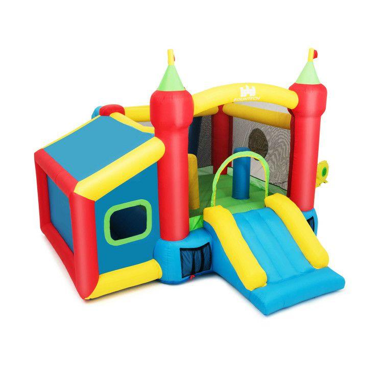 Inflatable Bounce House Kids Slide Jumping Castle without Blower  |   Bounce House