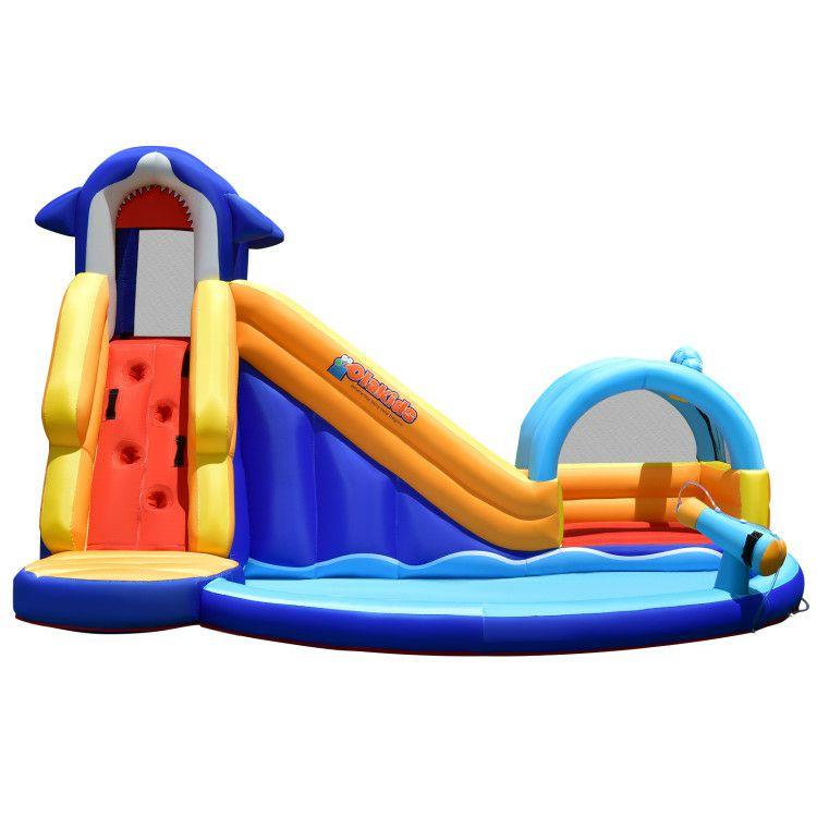 Inflatable Bouncy House with Slide and Splash Pool without Blower  |   Bounce House