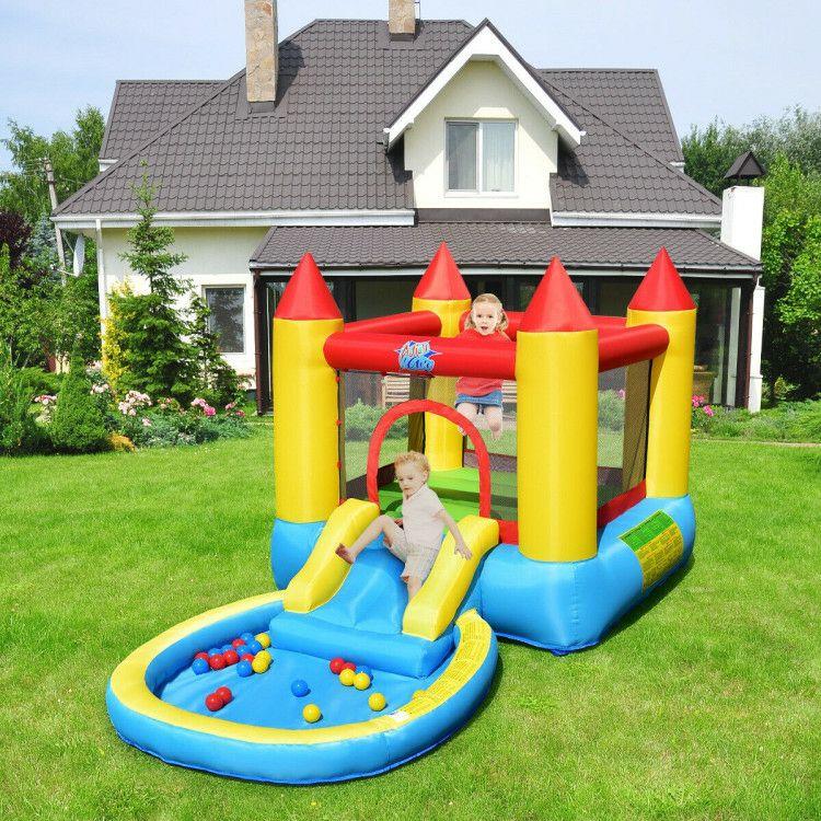 Inflatable Kids Slide Bounce House with 580w Blower Colorful |   Bounce House