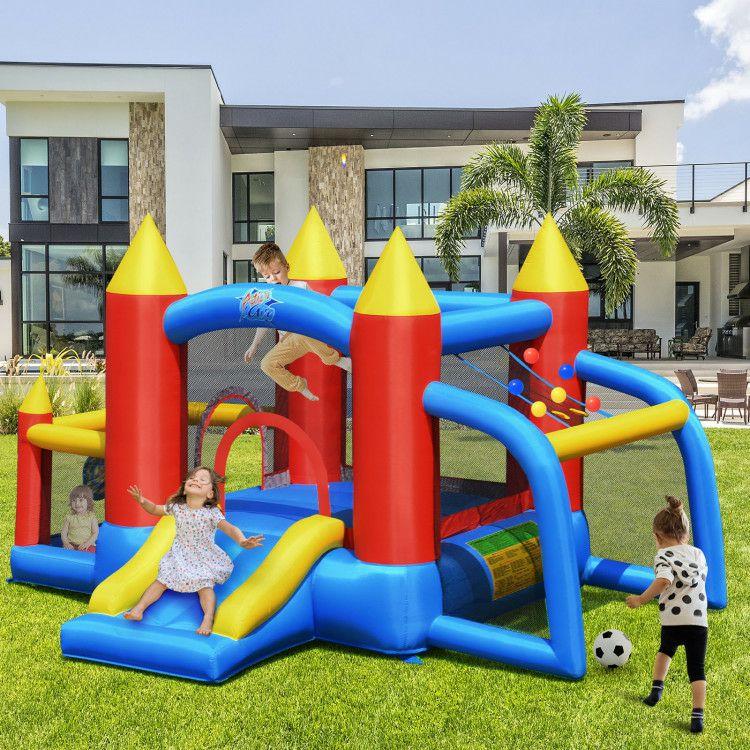 Inflatable Soccer Goal Ball Pit Bounce House Without Blower  |   Outdoor Play