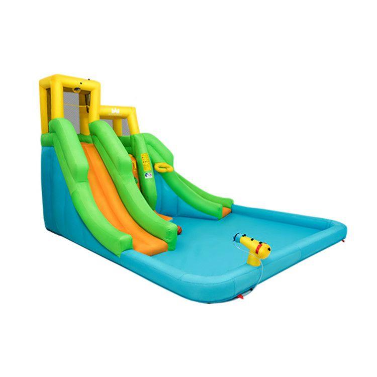 Inflatable Water Park Bounce House with Climbing Wall without Blower  |   Bounce House