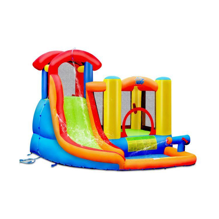 Inflatable Water Slide Bounce House with Pool and Cannon Without Blower  |   Bounce House