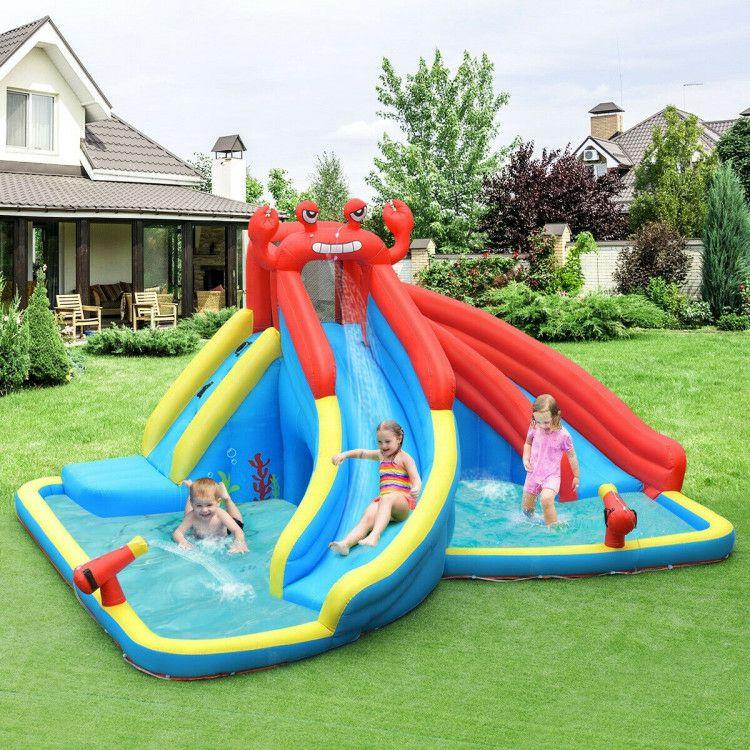 Inflatable Water Slide Bounce House with Water Cannon and 950W Blower  |   Bounce House